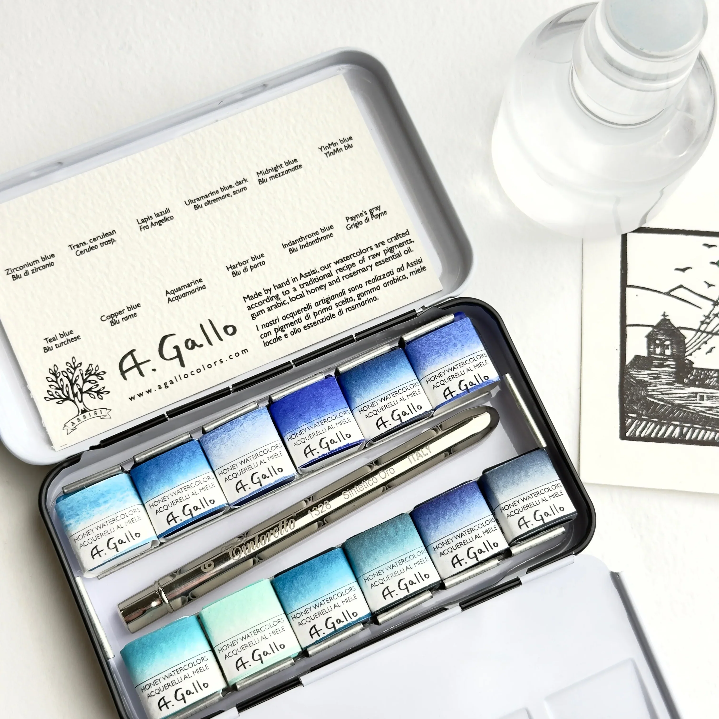 Blue Palette - Handmade Watercolor set - Image 3