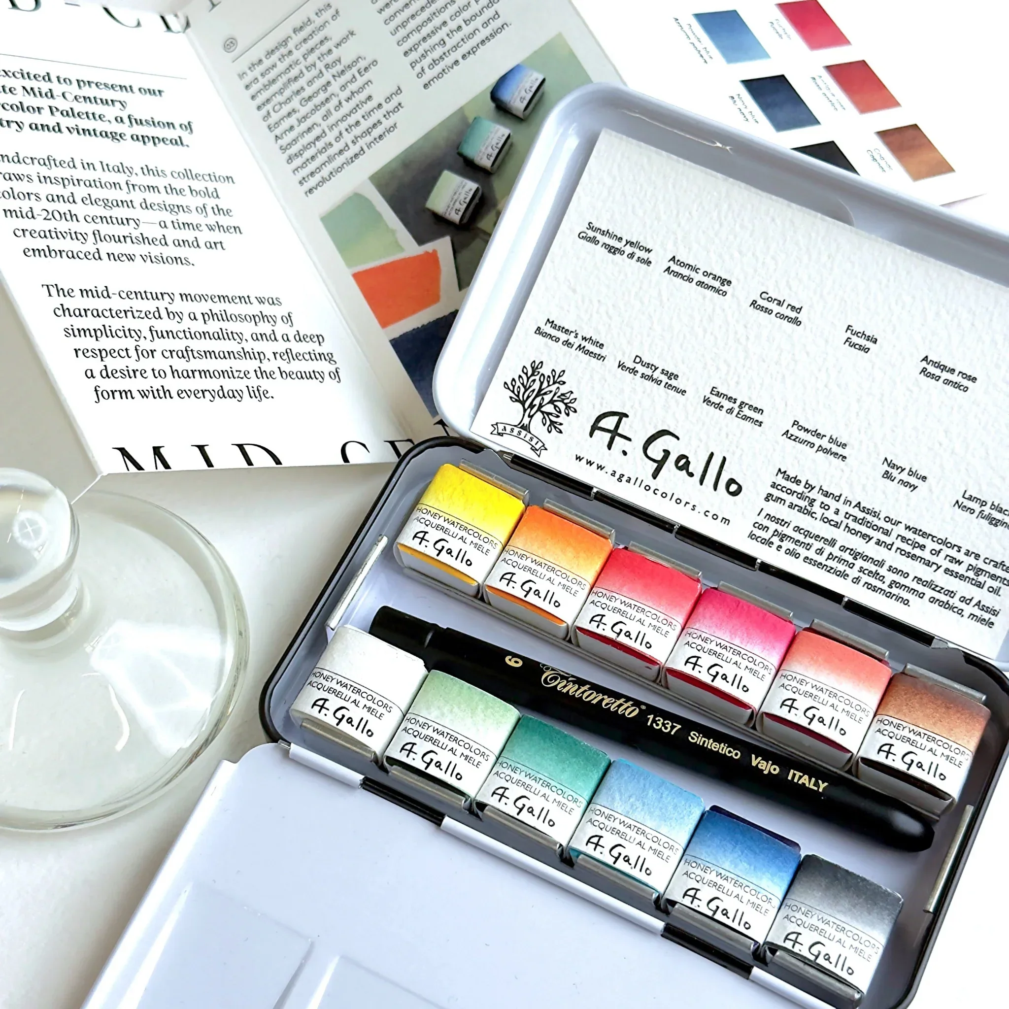 Mid-Century 12 - Handmade watercolor set - Image 7