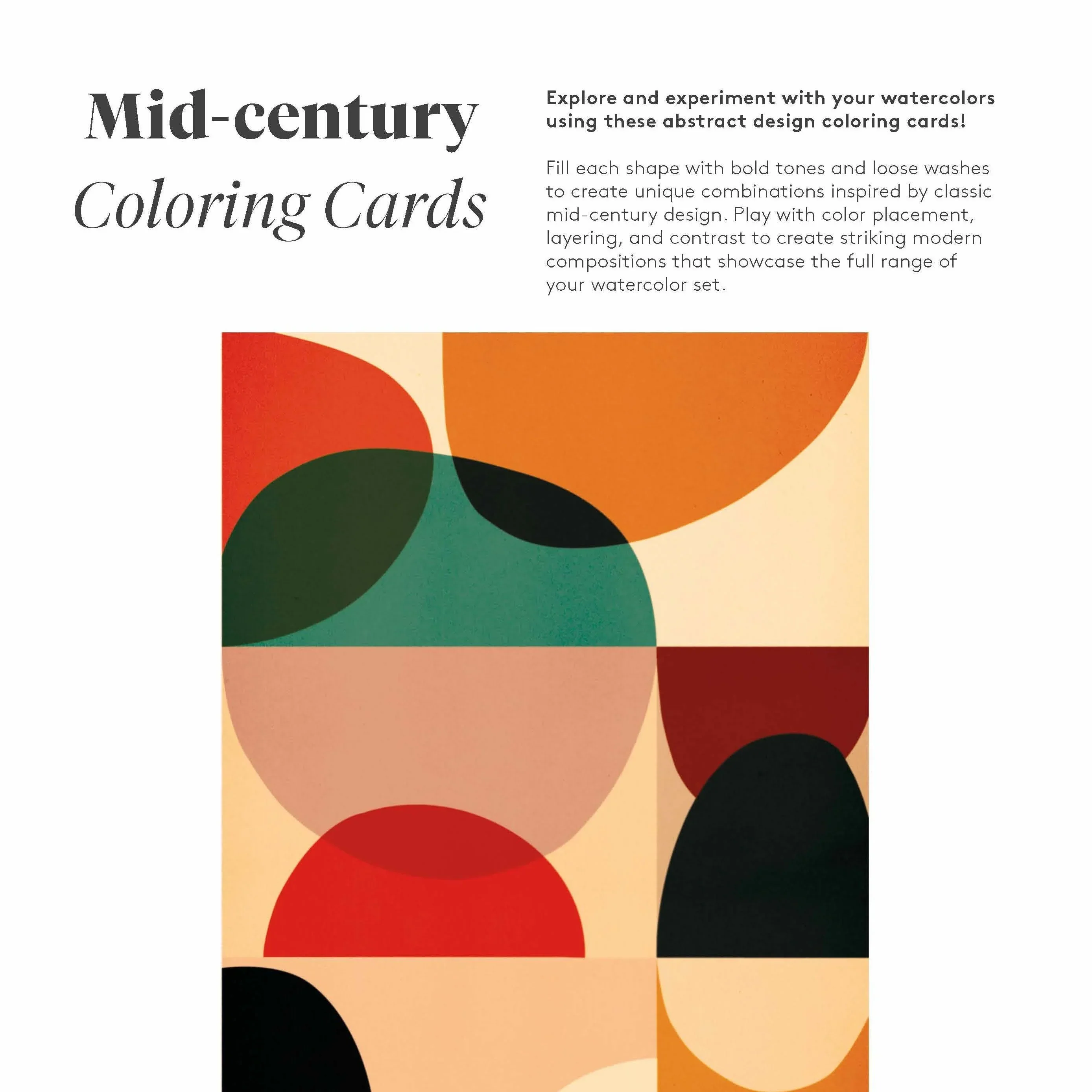 Mid-Century Abstract Coloring Cards - Image 4